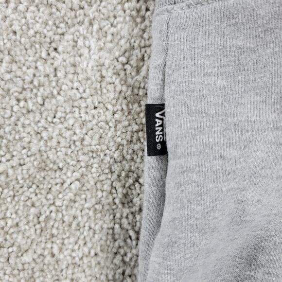 Vans Off The Wall Hoodie Youth L Gray Spell Out‎ Logo Kangaroo Pouch Pullover - Picture 7 of 15